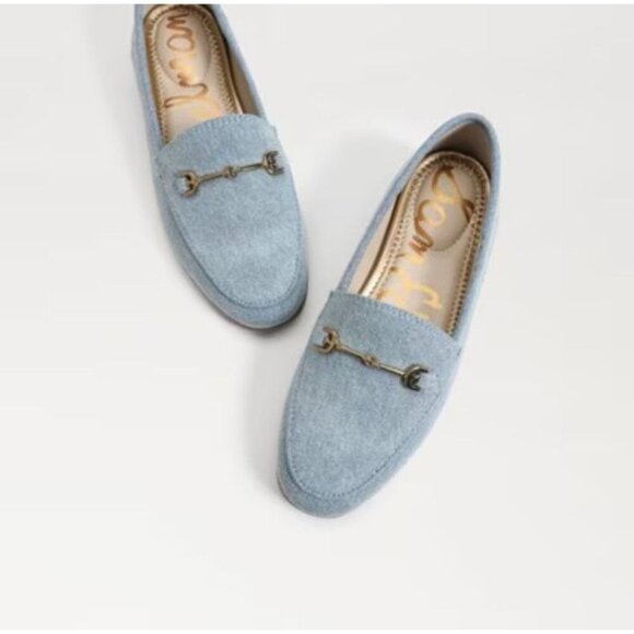 Sam Edelman Loraine Mini Denim Flat Loafers Size 4 - Picture 1 of 12